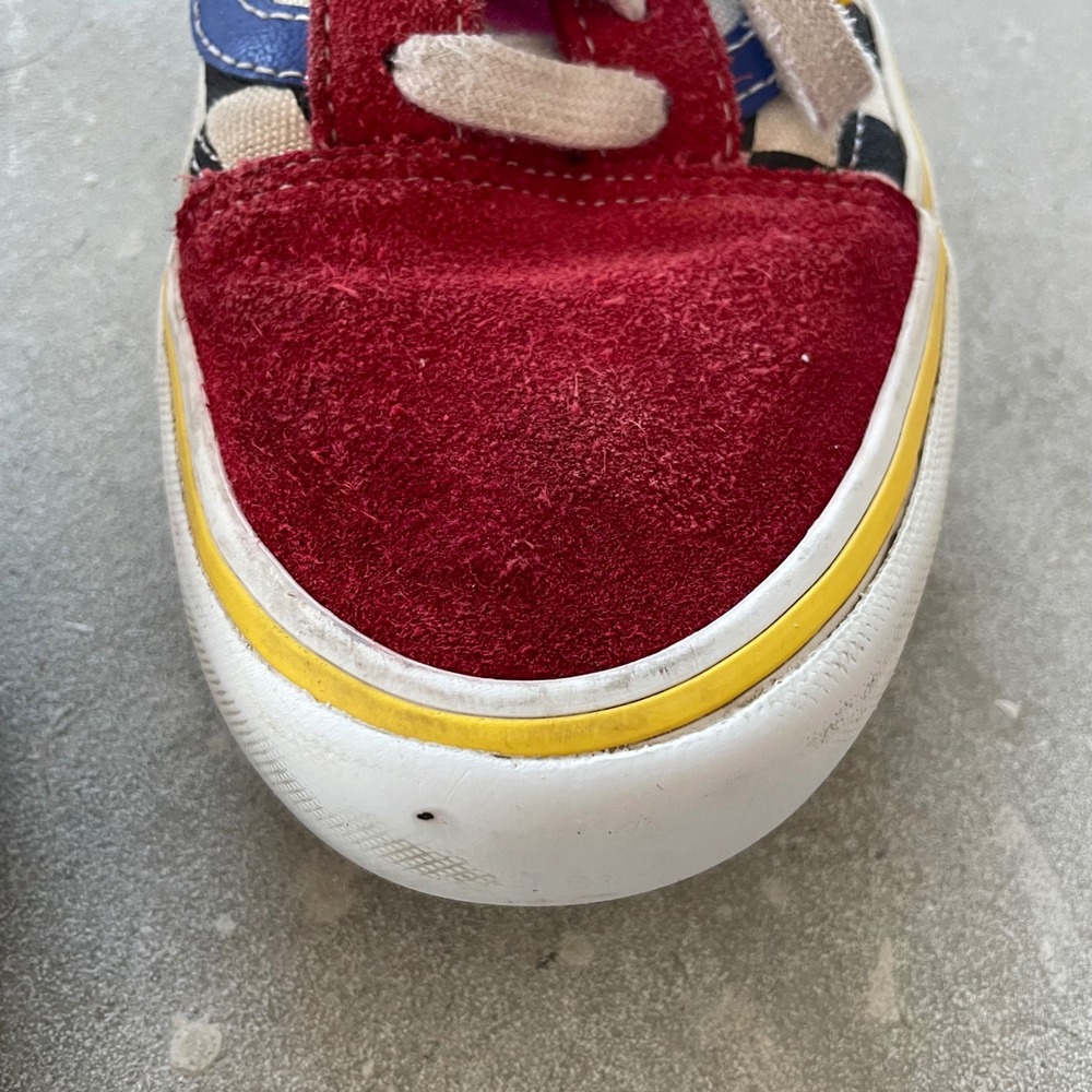 VANS Old Skool Brighton m-8.5 w-10 Checkered MULTICOLOR Flower embroidered READ - Picture 9 of 13